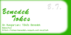benedek tokes business card