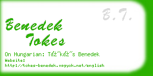 benedek tokes business card